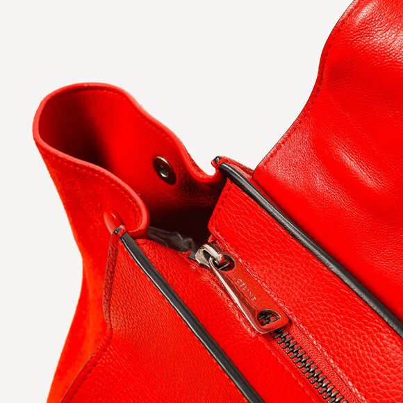 Celine Trapeze Medium in Orange Leather and Suede - Picture 13 of 14